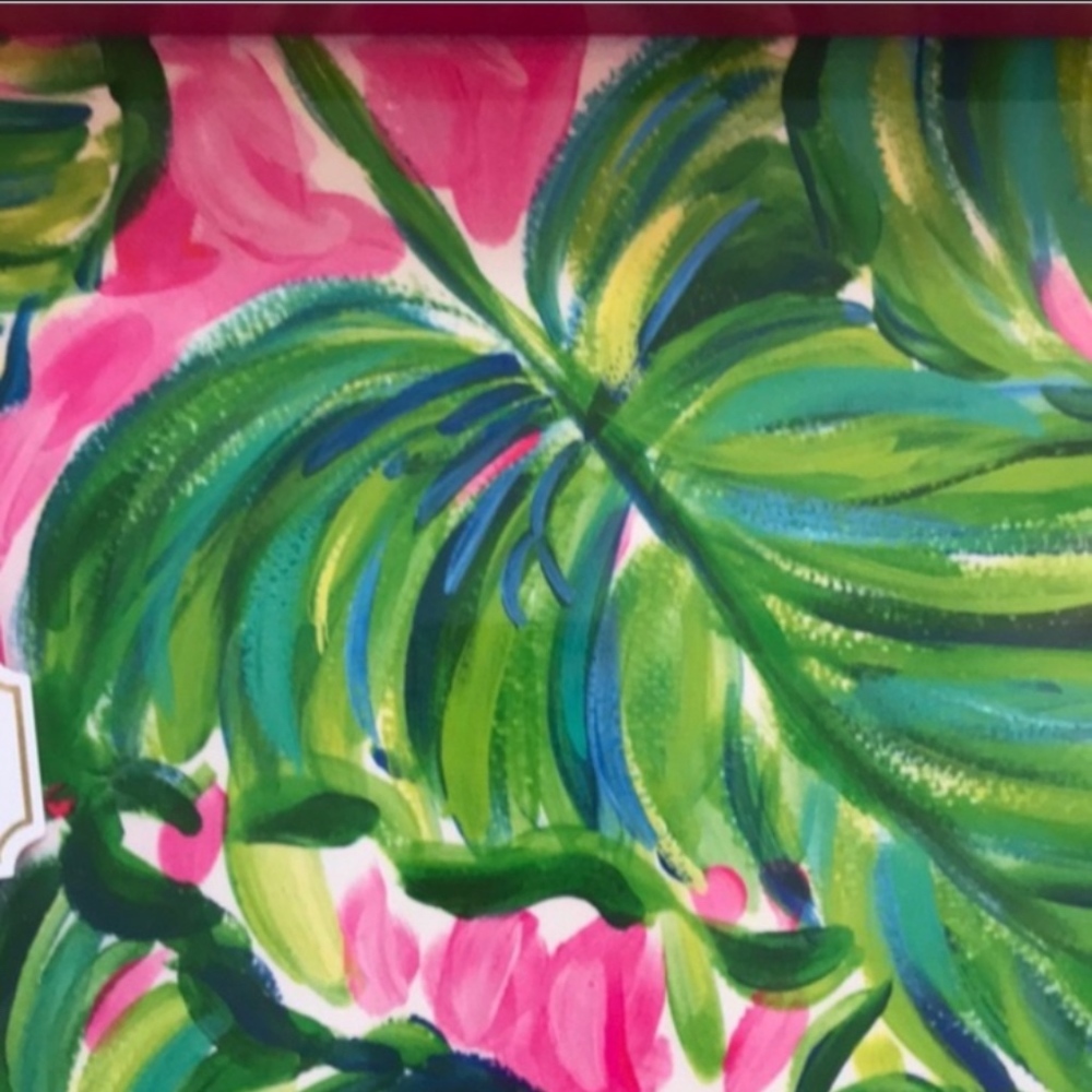Lilly Pulitzer NWT Hostess Tray “Painted Palms” - Picture 4 of 6